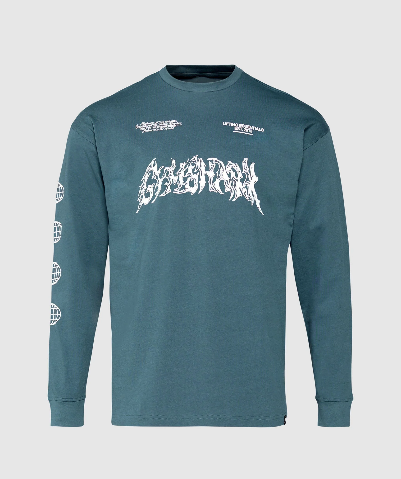 Metal Lifting Graphic Long Sleeve T-Shirt