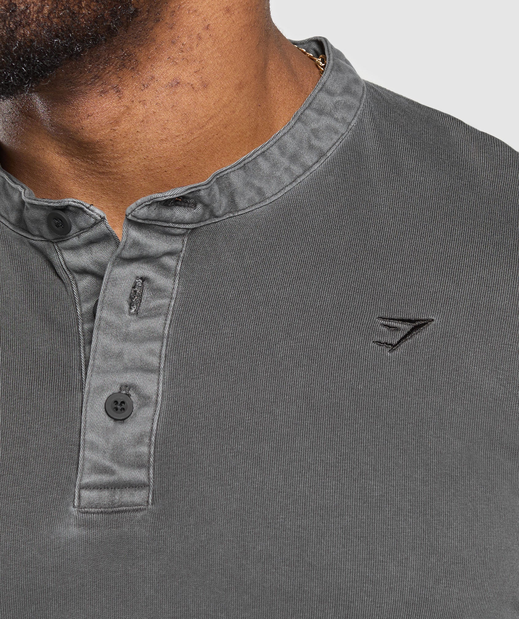 Heavyweight Woven Collar Henley