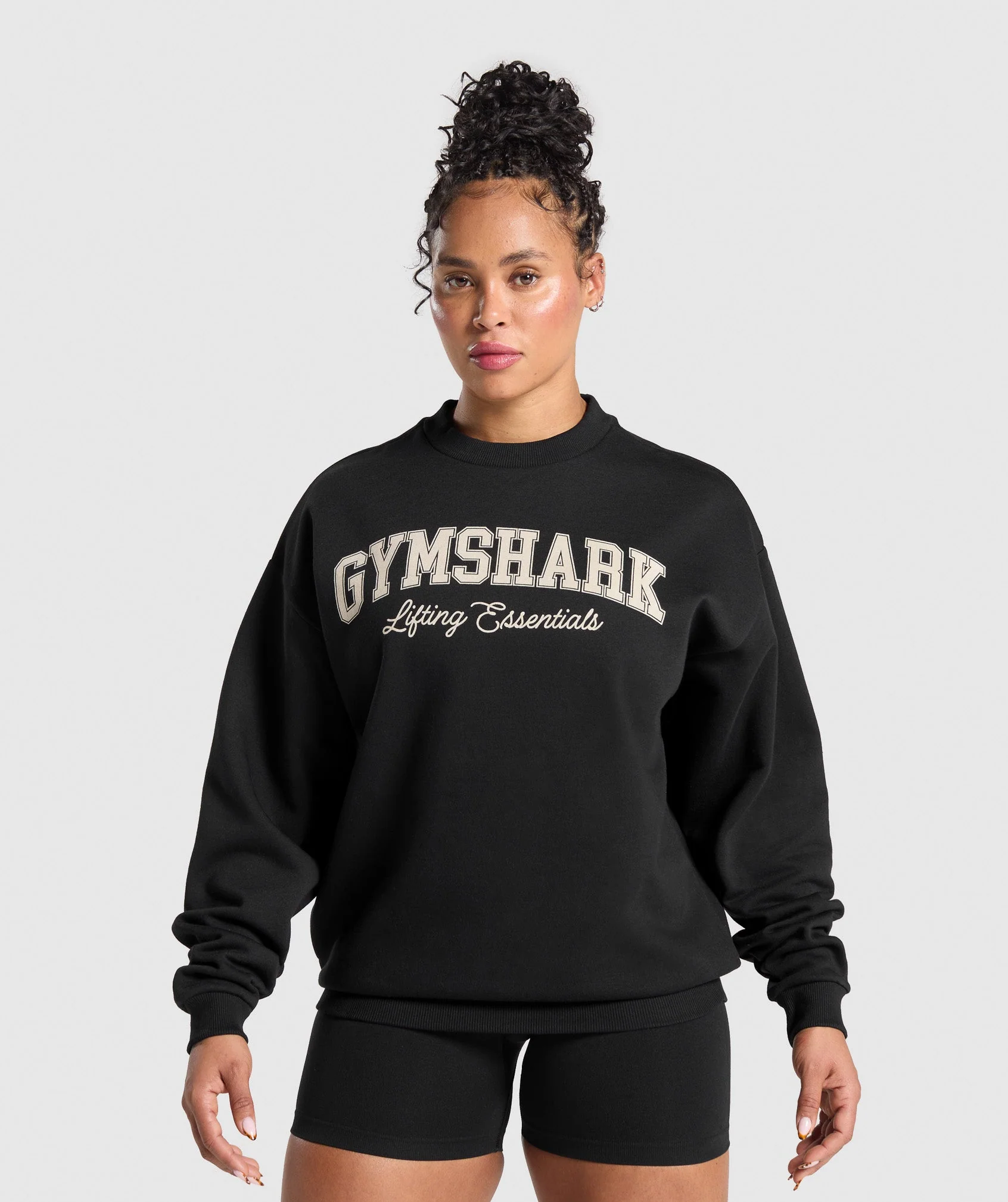 Lifting Essentials Graphic Brushed Oversized Sweatshirt