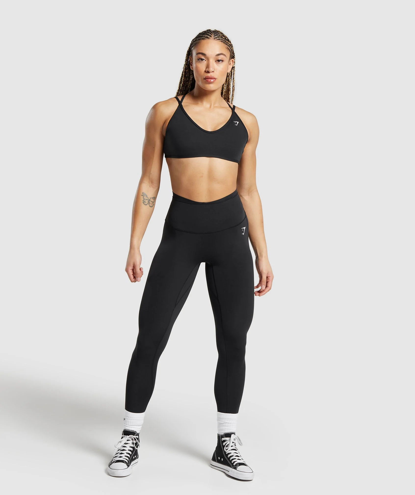 Mesh Waistband Leggings