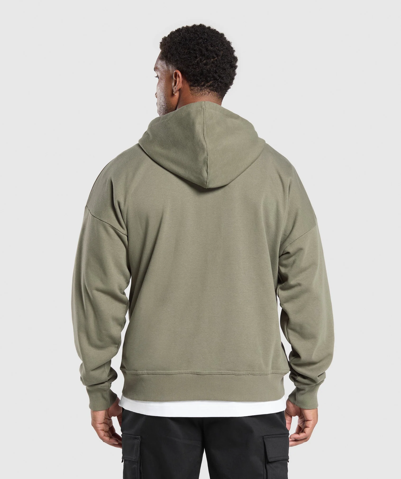 Crest Oversized Zip Up Hoodie