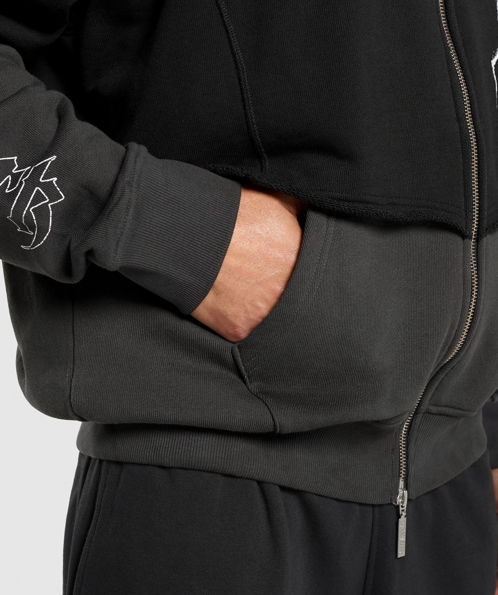 Layered Zip Up Hoodie