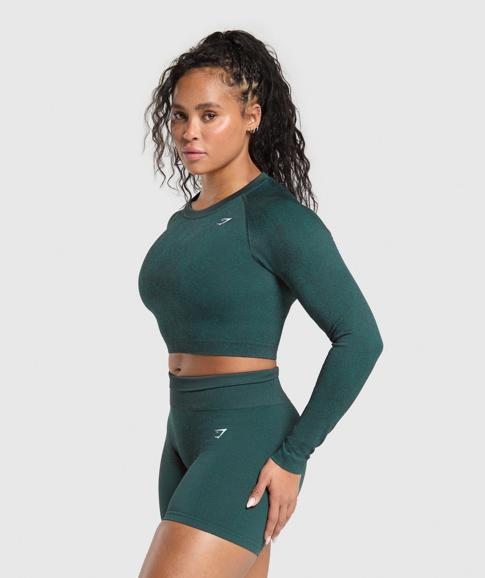 Adapt Fleck Seamless Long Sleeve Crop Top