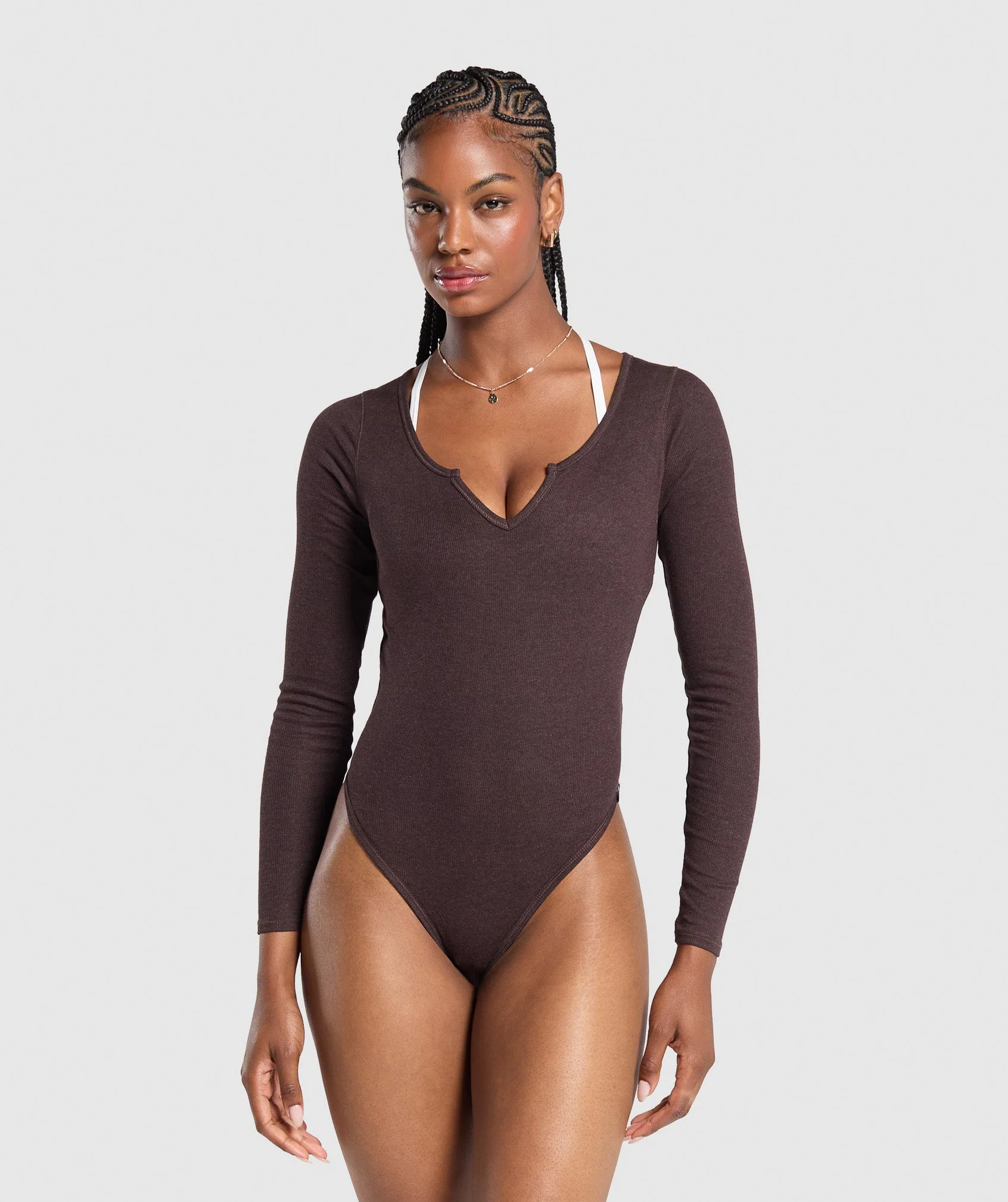 Ribbed Cotton Long Sleeve Bodysuit