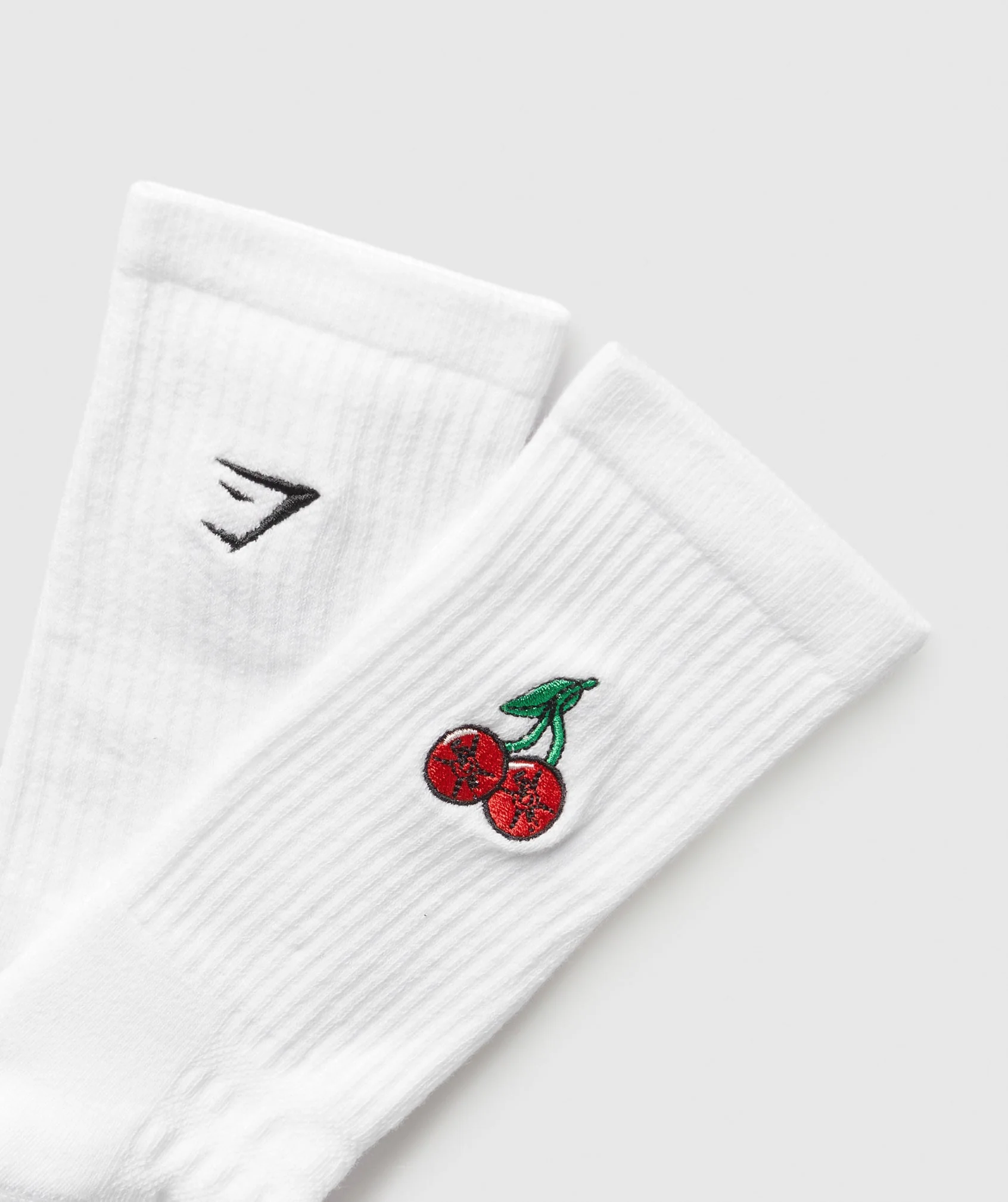 Graphic Cherries Crew Sock Single