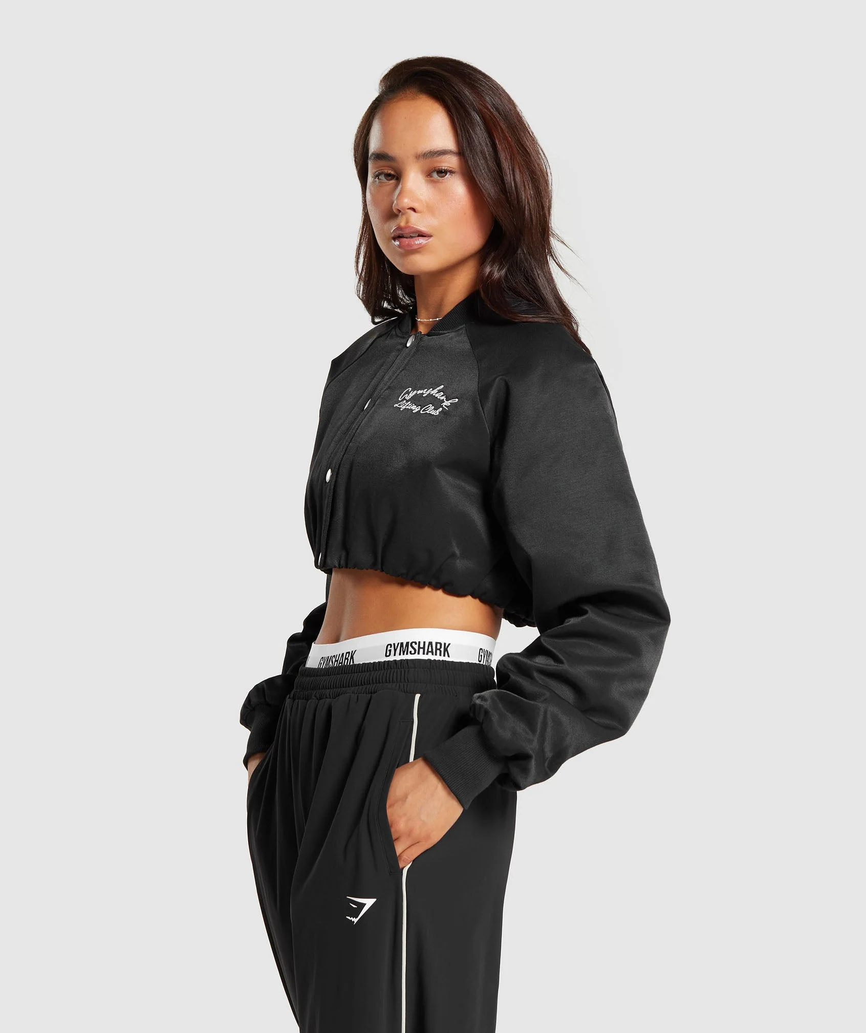 Cropped Bomber Jacket