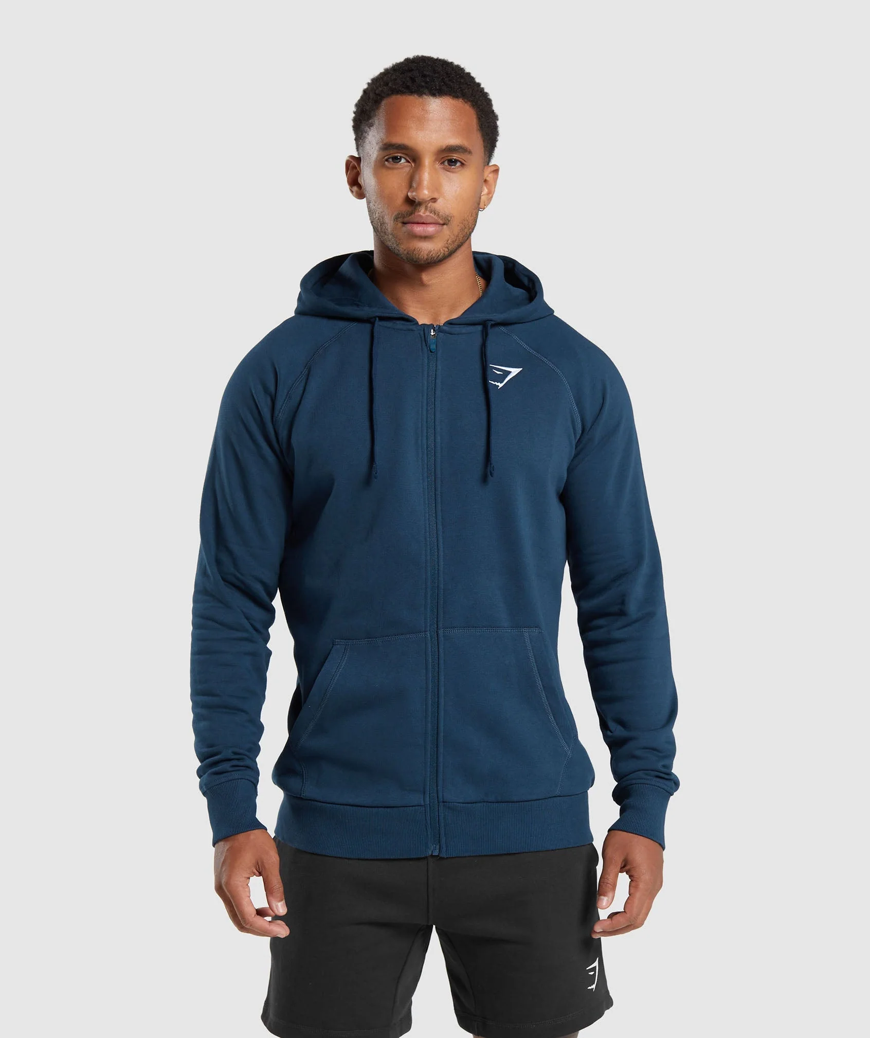 Crest Zip Up Hoodie