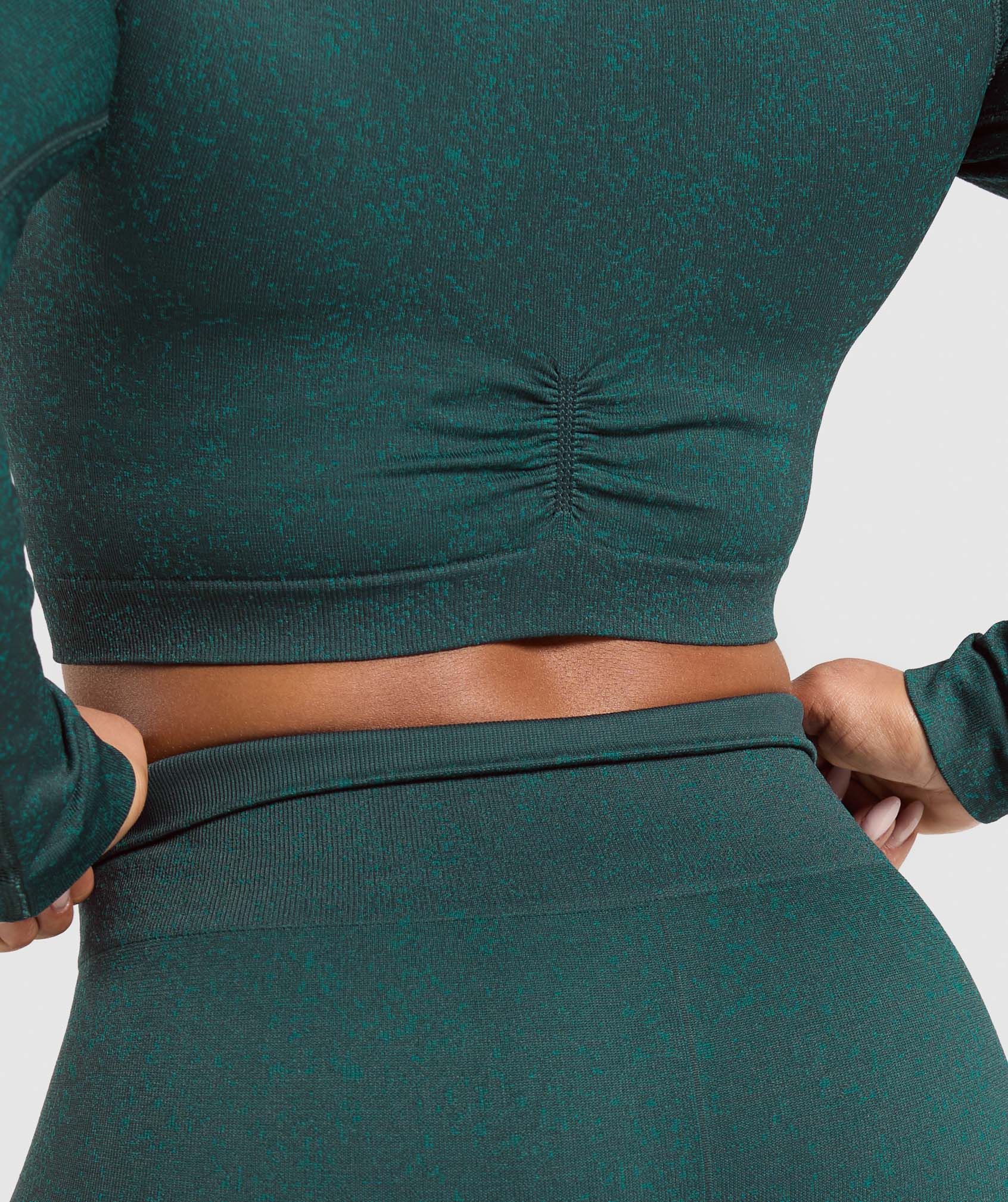 Adapt Fleck Seamless Long Sleeve Crop Top