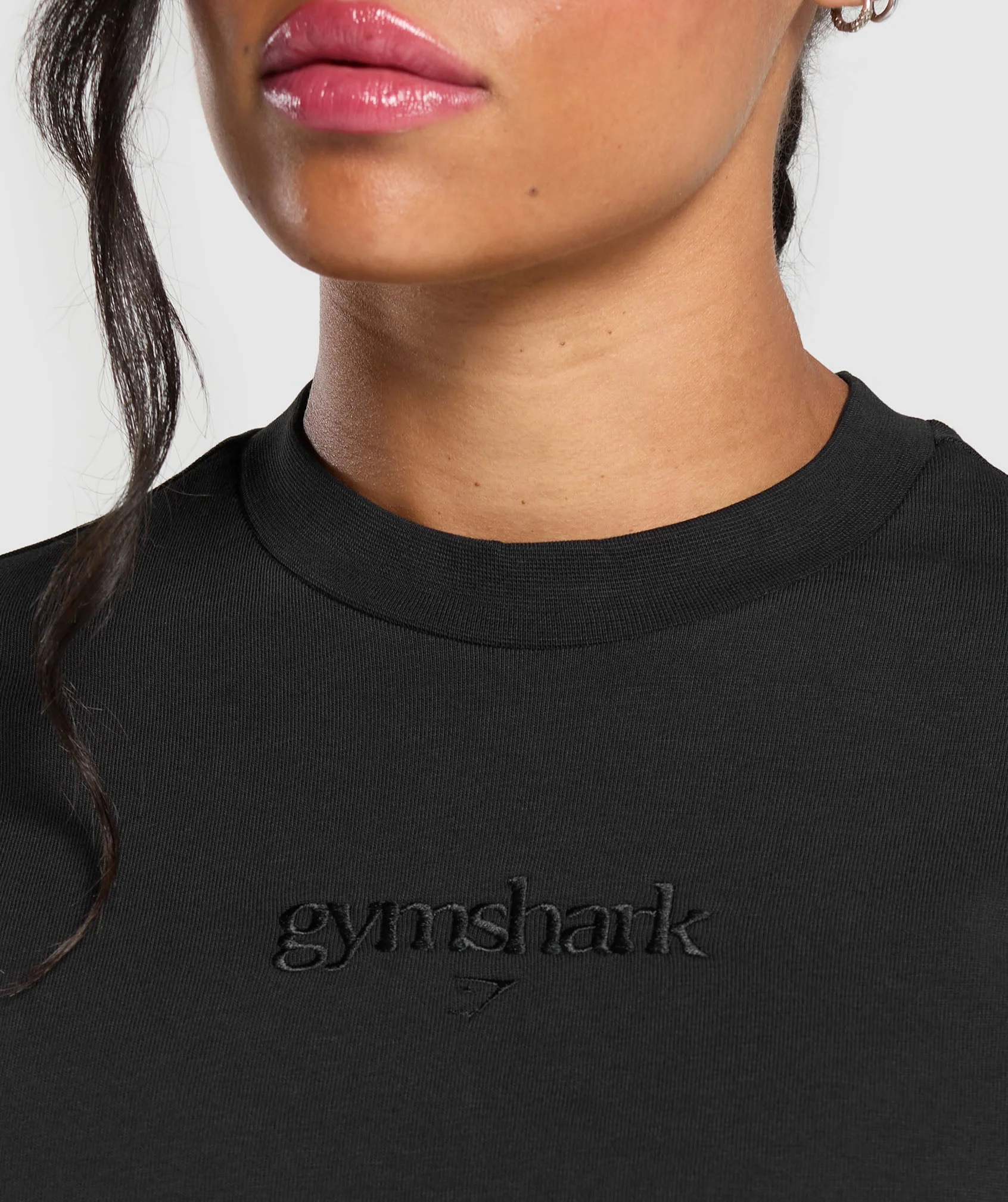 Embroidered Logo Oversized T-Shirt