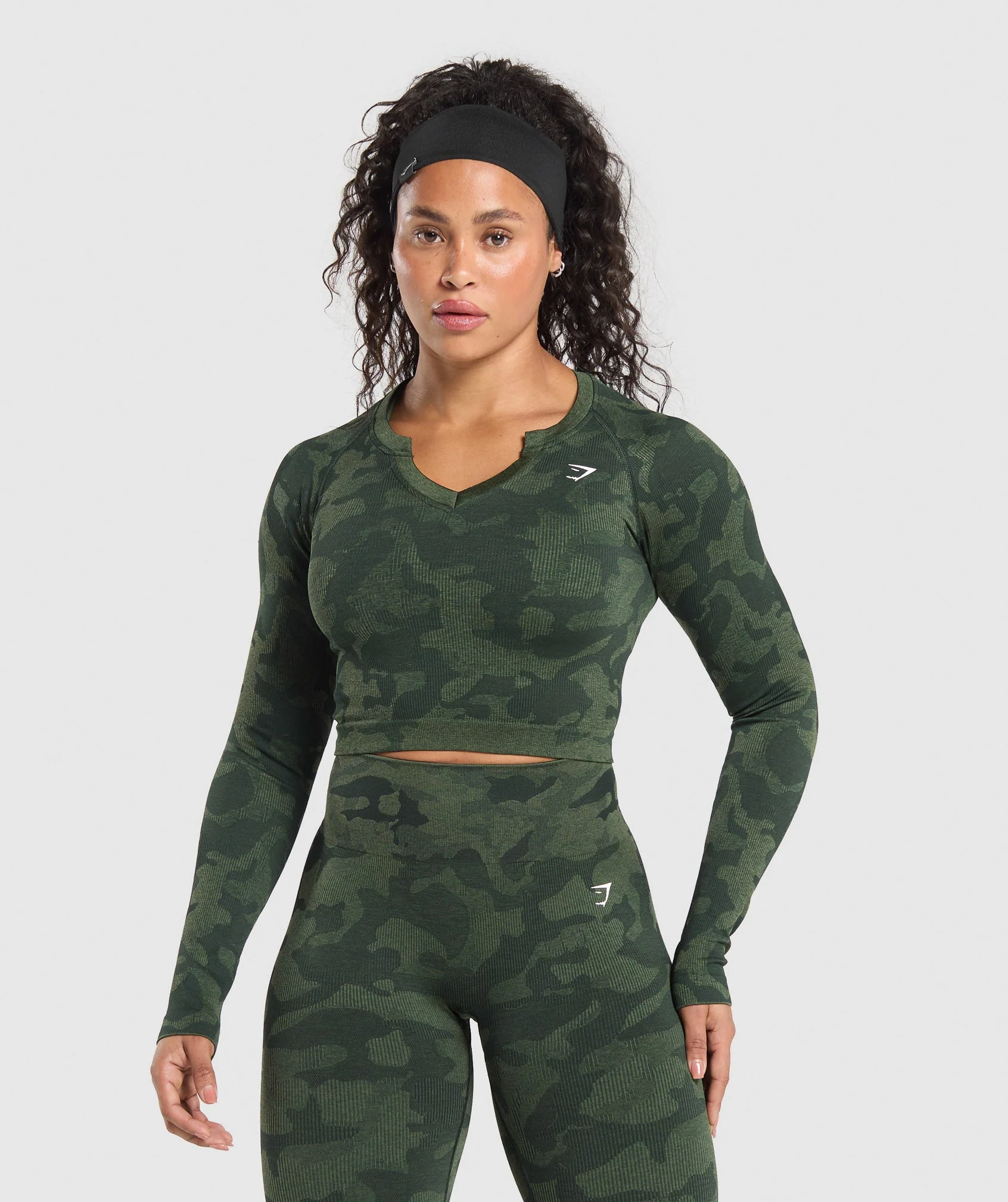 Adapt Camo Long Sleeve Crop Top