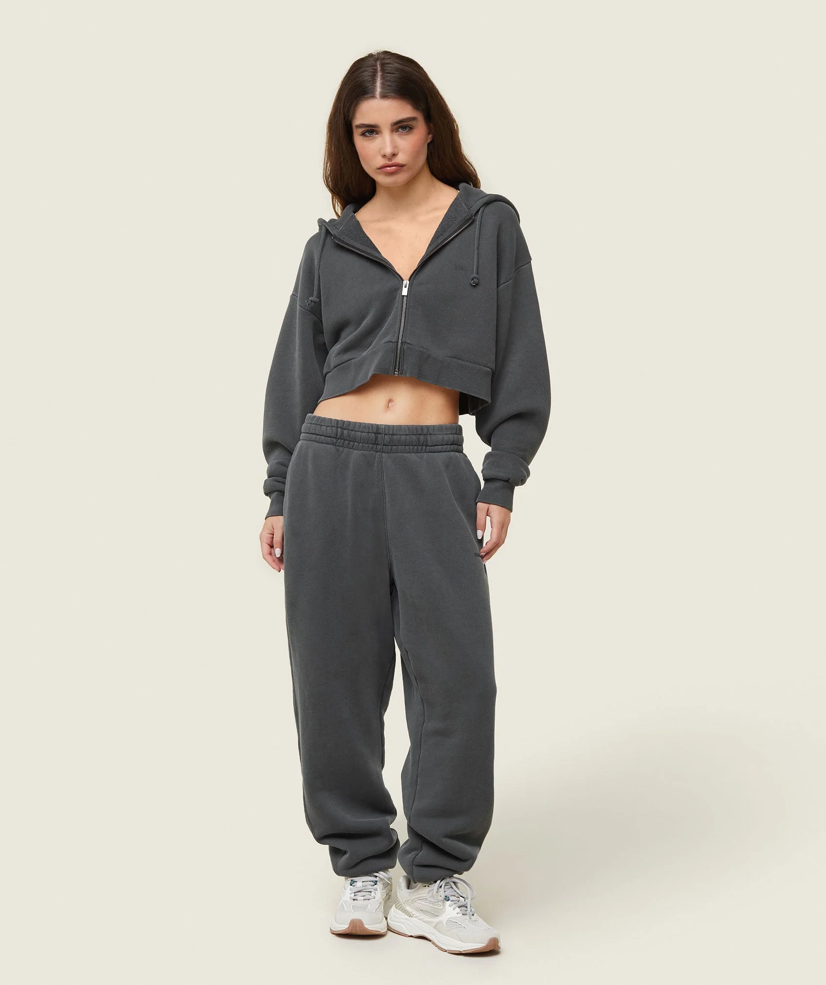 everywear Cropped Zip Hoodie