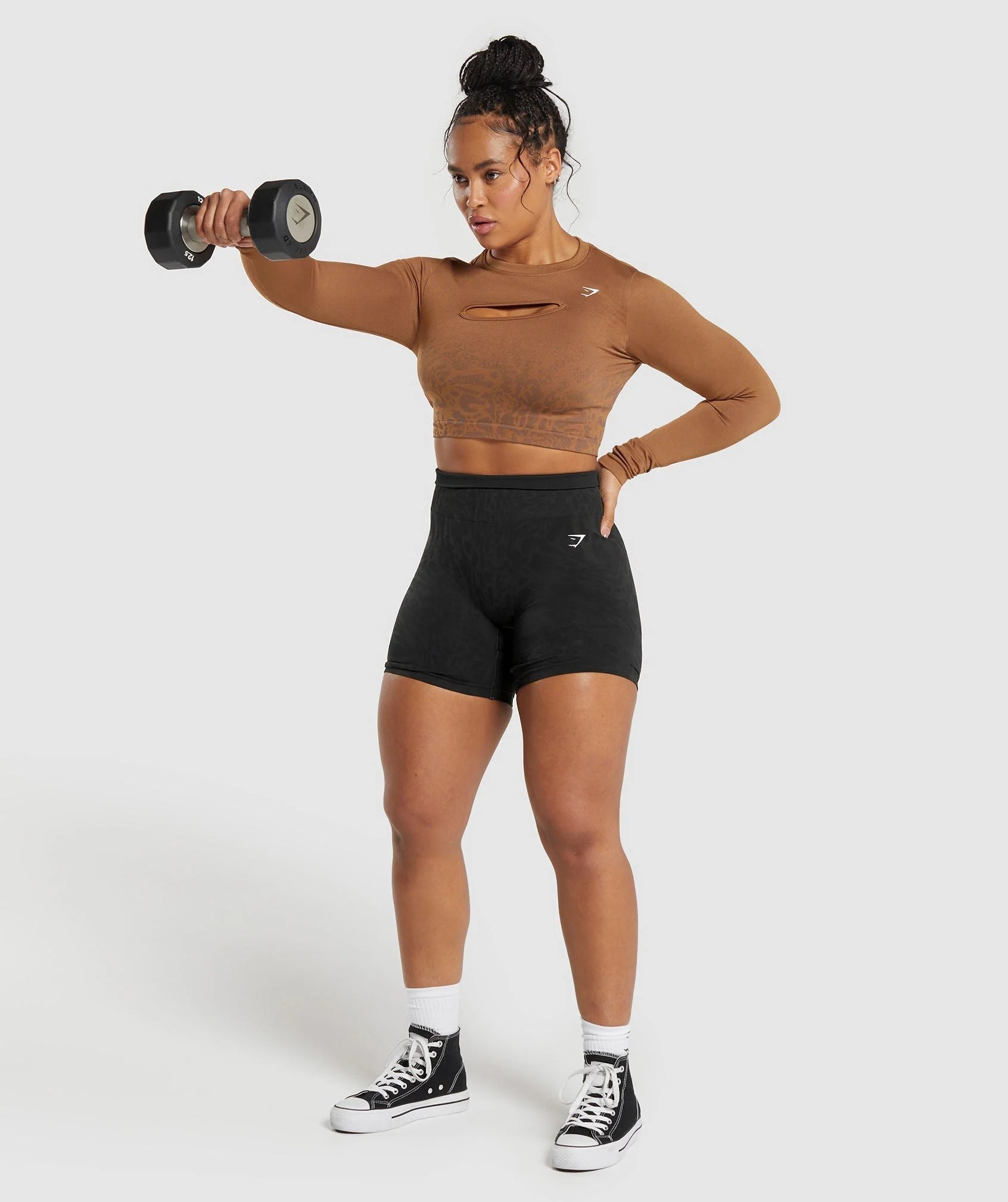 Adapt Pattern Seamless Faded Long Sleeve Top