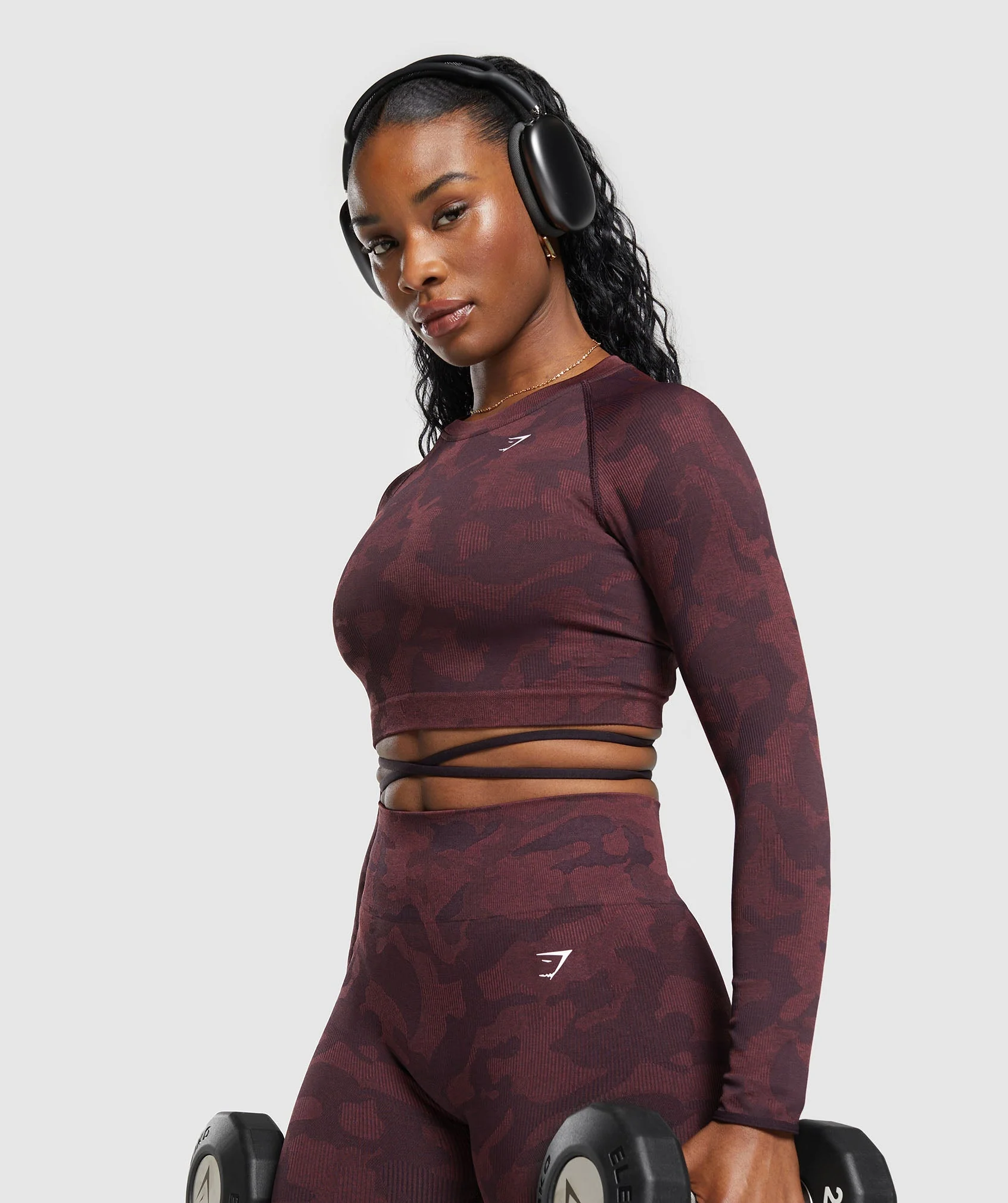 Adapt Camo Seamless Long Sleeve Crop Top