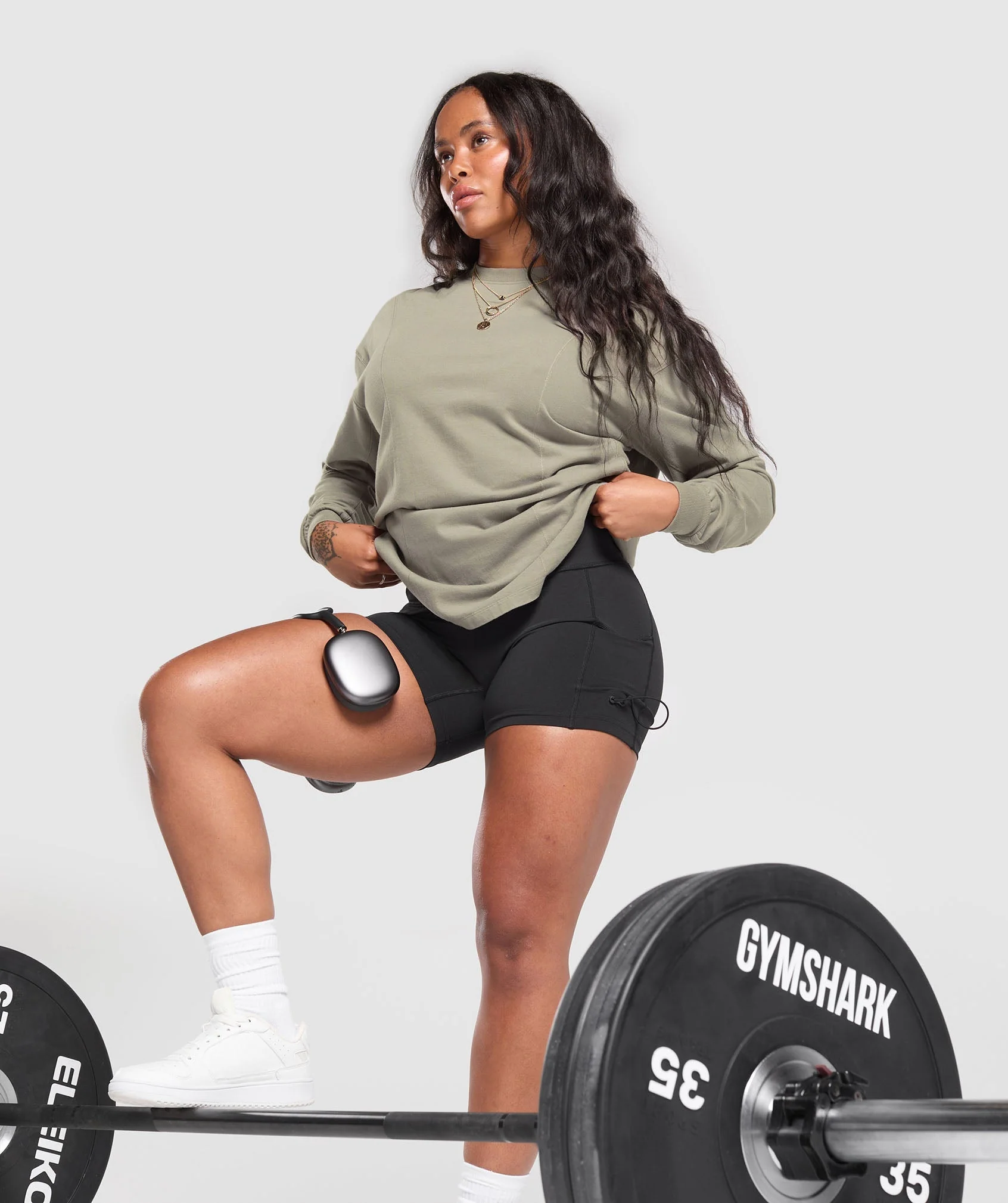 Power Oversized Long Sleeve Top