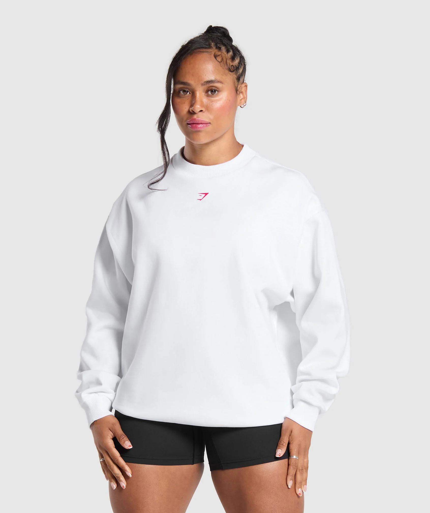 Barbell Hearts Oversized Sweatshirt