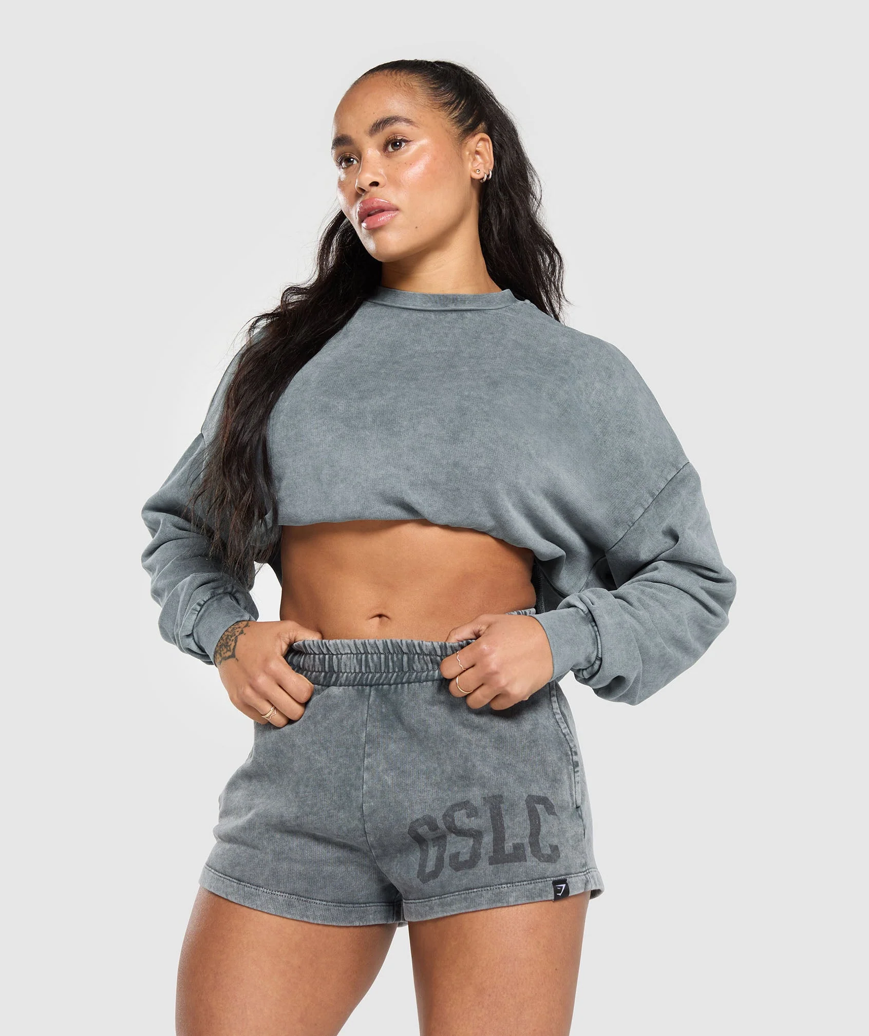 Collegiate Shadow Washed Midi Sweatshirt