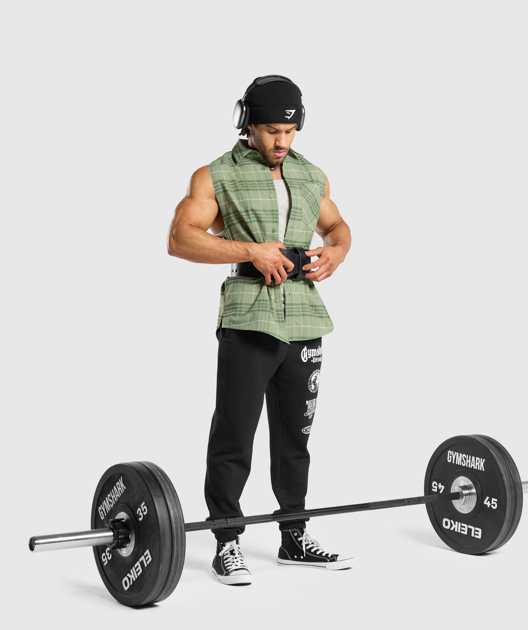 Check Sleeveless Shirt