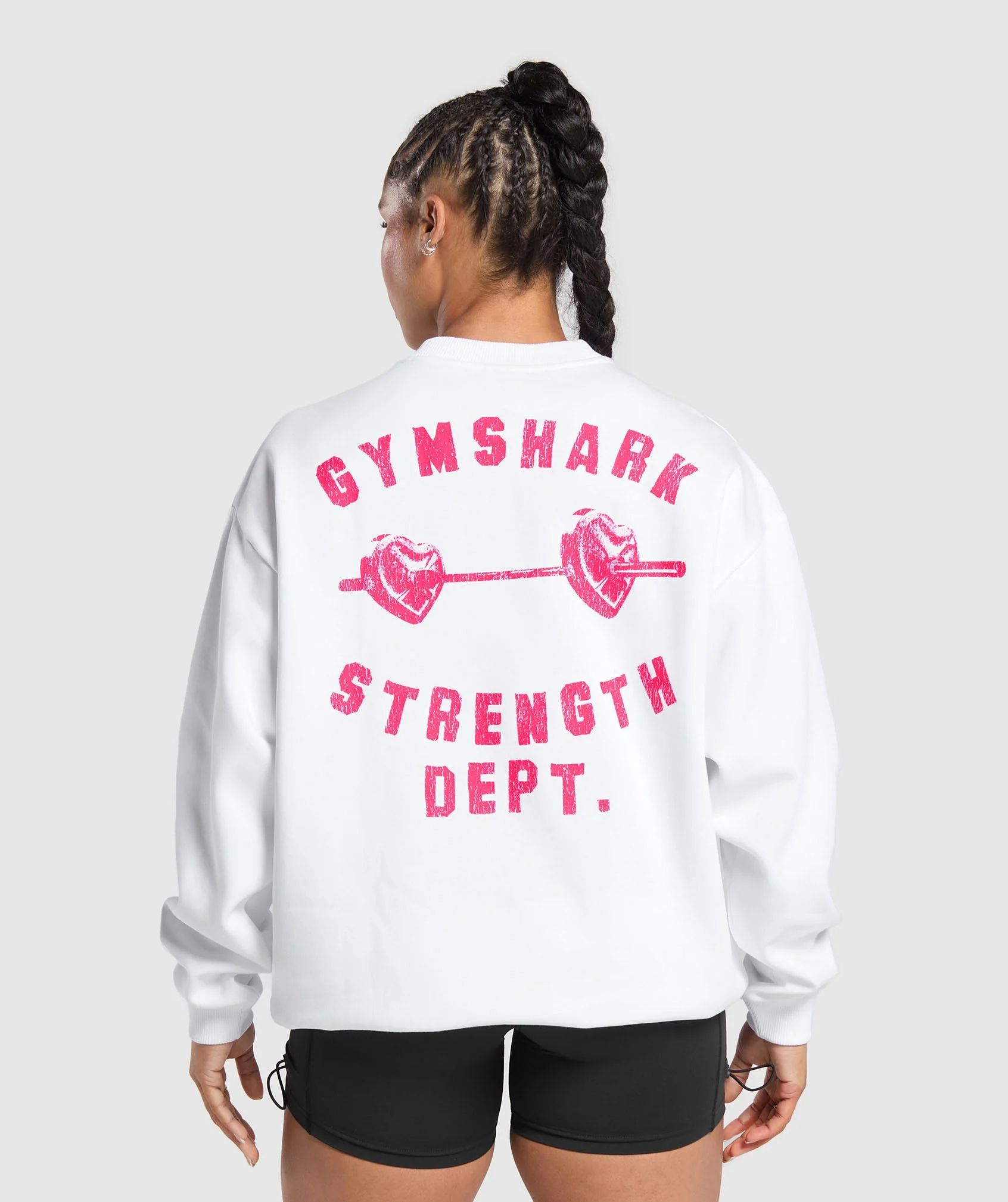 Barbell Hearts Oversized Sweatshirt