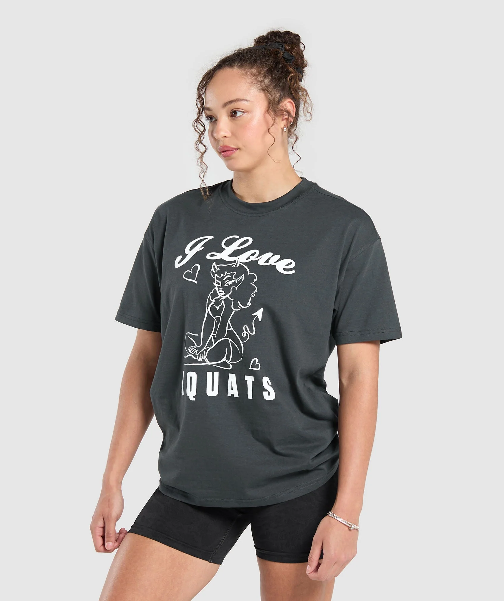 I Love Squats Graphic Oversized Tee