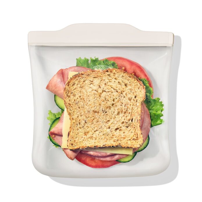 Silicone Reusable Bag - Sandwich Bag (28 oz) - Oat