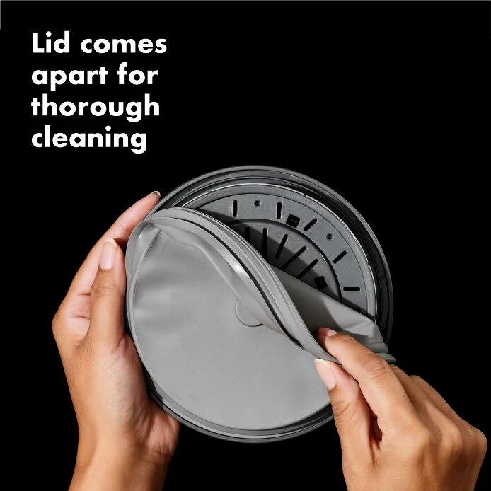 Steel 3-Piece Glass POP Round Canister Graduated Set