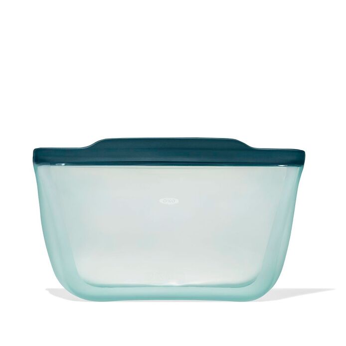 OXO Good Grips Silicone Reusable Bag - Stand-Up Half Gallon (64 oz) - Lagoon