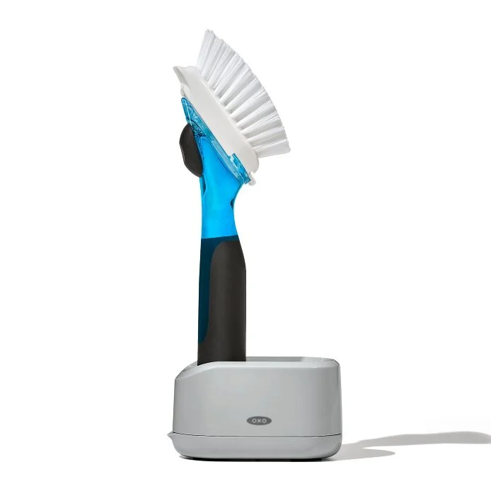 Soap Dispensing Dish Brush Storage Set