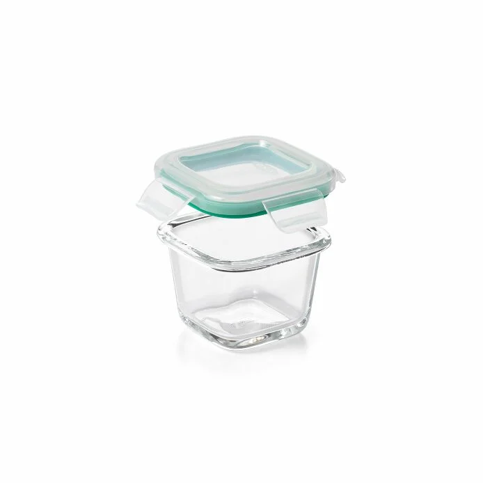 4 Piece Smart Seal Glass Mini Square Container Set