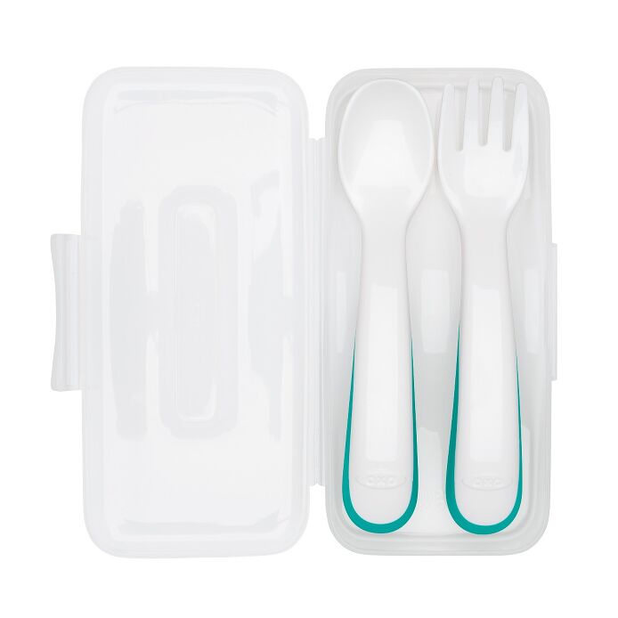 OXO Tot On-the-Go Fork and Spoon Set with Travel Case