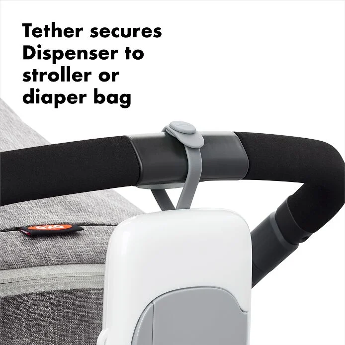 OXO TOT 2-Pack On-the-Go Wipes Dispenser. Gray