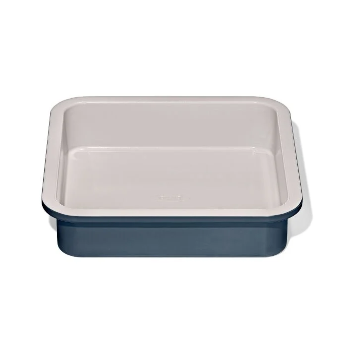 Non-Stick Pro Ceramic Coated Metal Bakeware 9” Square Cake Pan – Storm Blue