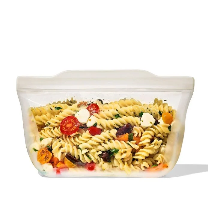 Silicone Reusable Bag - Stand-Up Quart (32 oz) - Oat