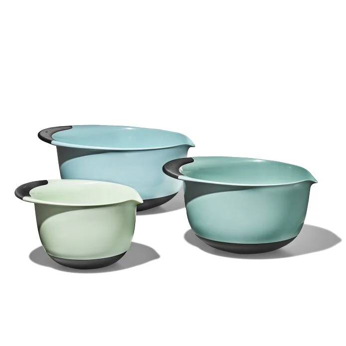 3 Piece Mixing Bowl Set - Cadet Blue Tower Grey. Jade