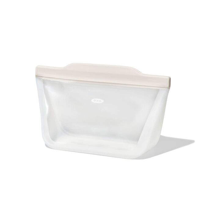 Silicone Reusable Bag - Stand-Up Quart (32 oz) - Oat