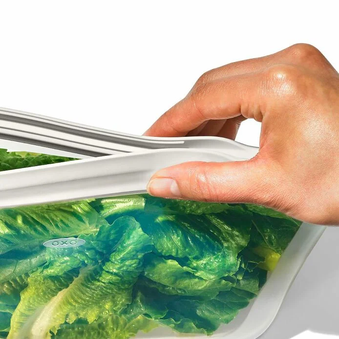 OXO Good Grips Silicone Reusable Bag - 4 Piece Lunch Set - Oat/Lagoon