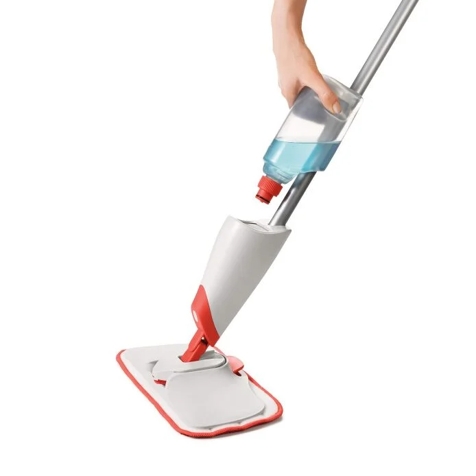 Microfiber Spray Mop with Slide-Out Scrubber