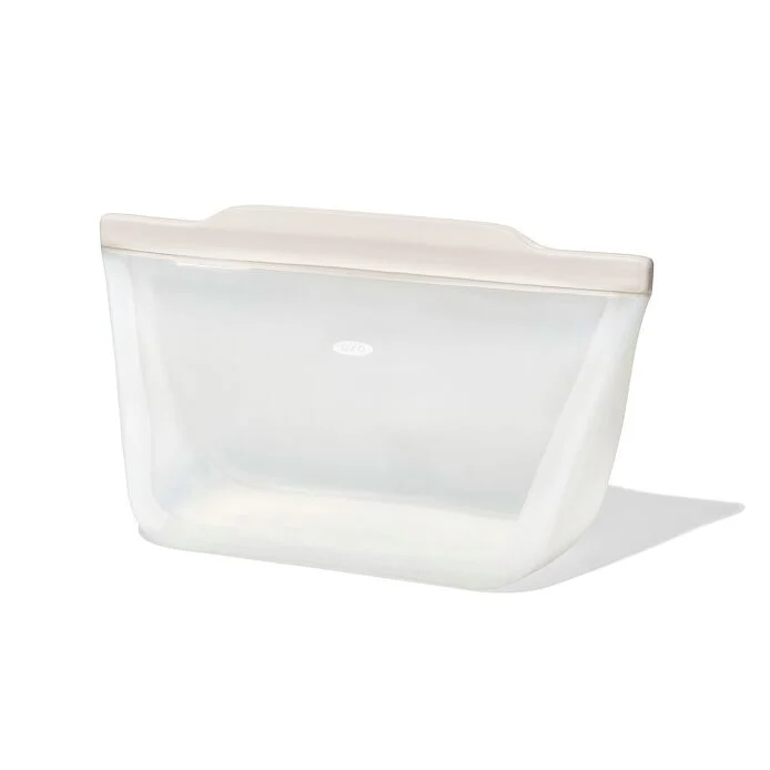 Silicone Reusable Bag - Stand-Up Half Gallon (64 oz) - Oat