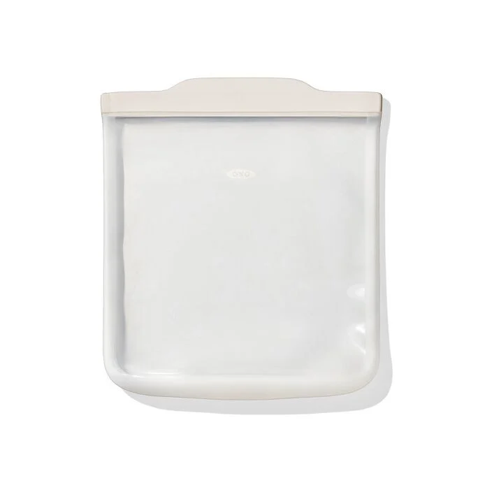 Silicone Reusable Bag - Half Gallon Bag (64 oz) - Oat