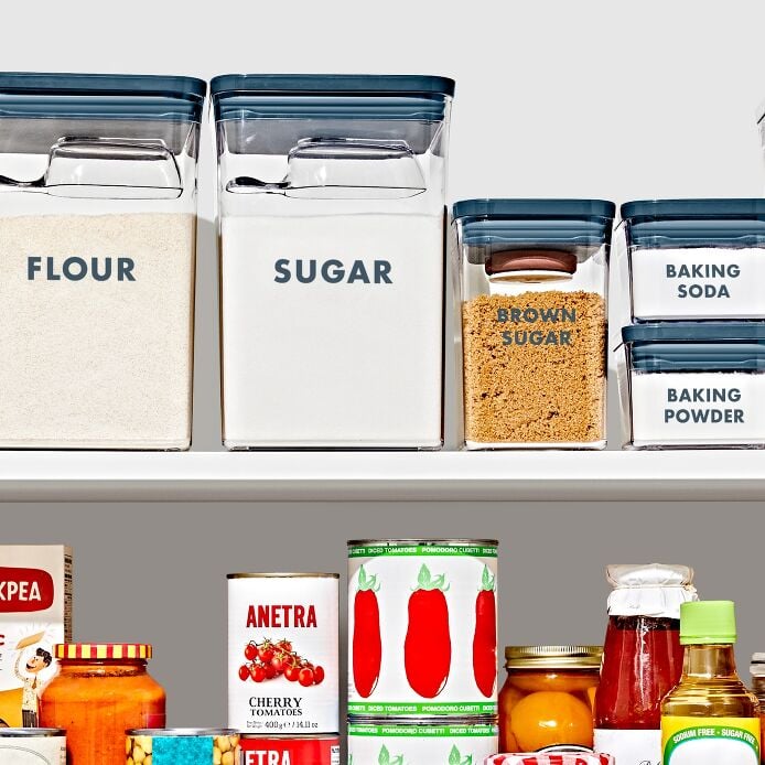 8-Piece Prelabeled Baking POP Container Set – Storm Blue