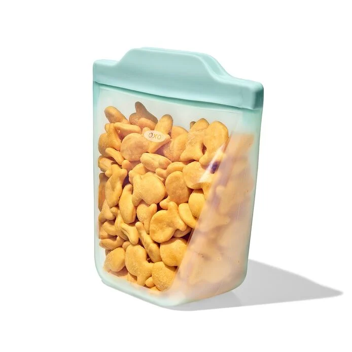 Tot Silicone Reusable Bags – 2 Piece Mixed Snack Set - Opal