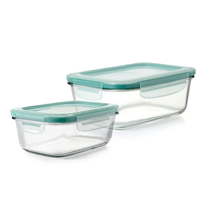 8 Cup Smart Seal Glass Rectangle Container & 3.5 Cup Smart Seal Glass Rectangle Container Bundle