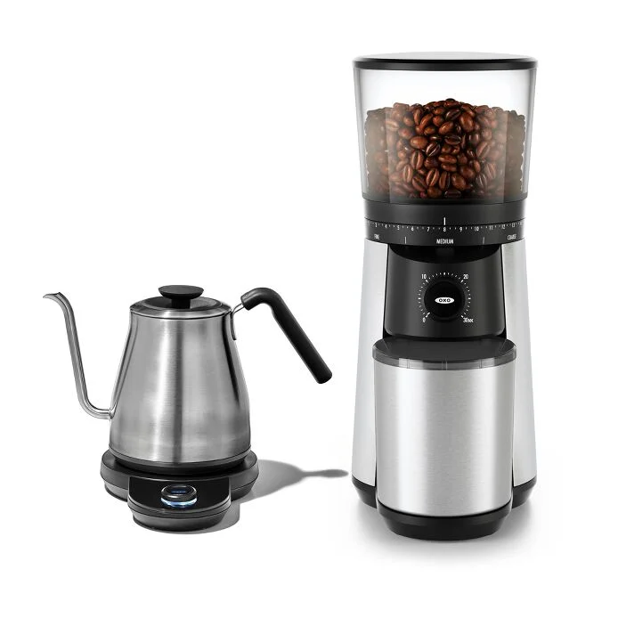 Adjustable Temperature Pour-Over Kettle & Conical Burr Coffee Grinder Bundle