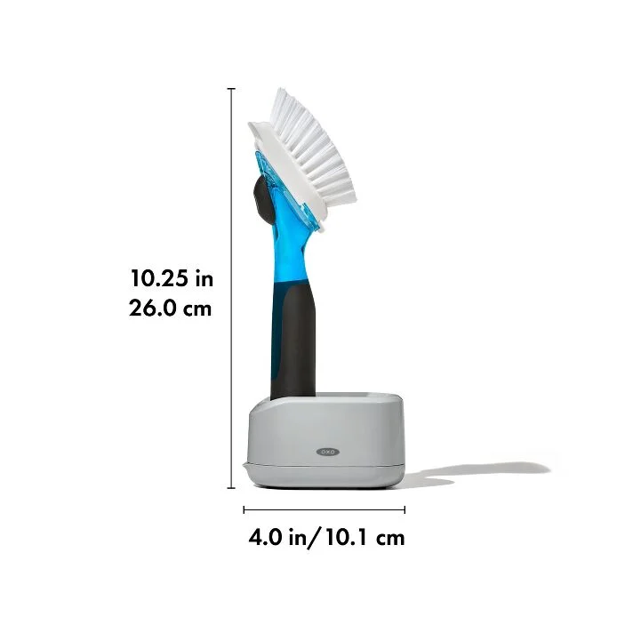 Soap Dispensing Dish Brush Storage Set