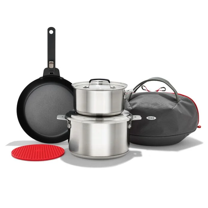 Outdoor Camp Cookware Set with Travel Bag