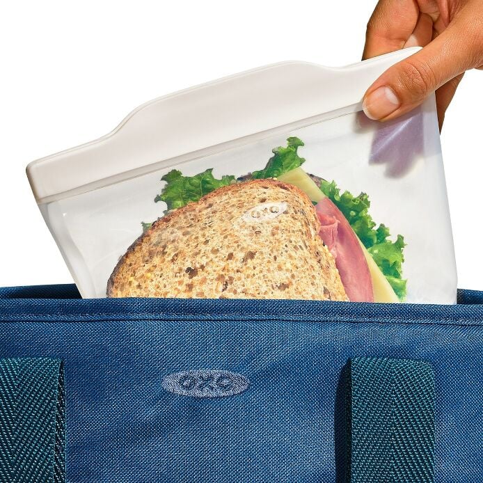 Silicone Reusable Bag - Sandwich Bag (28 oz) - Oat