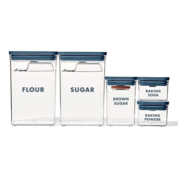 8-Piece Prelabeled Baking POP Container Set – Storm Blue