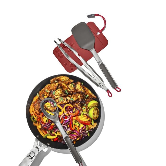 OXO Outdoor 4 -Piece Camp Stove Cooking Set