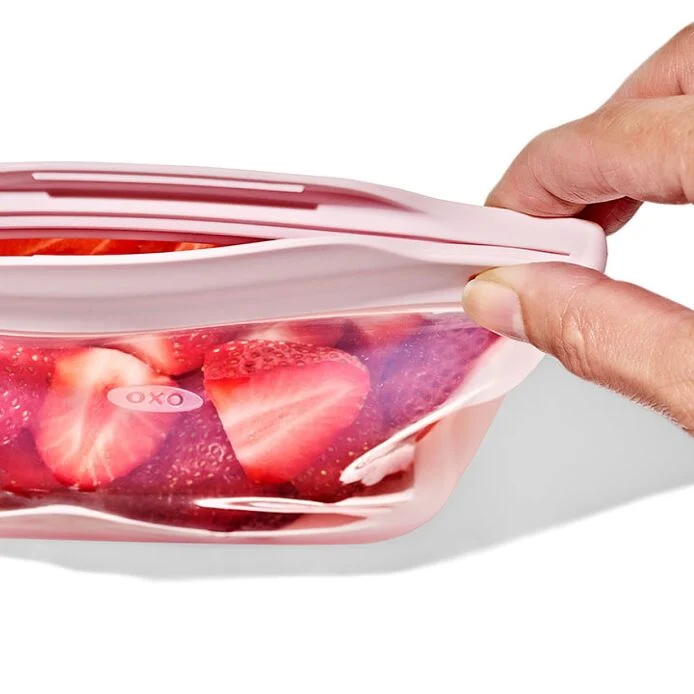 Tot Silicone Reusable Bags – 2 Piece Mixed Snack Set - Opal