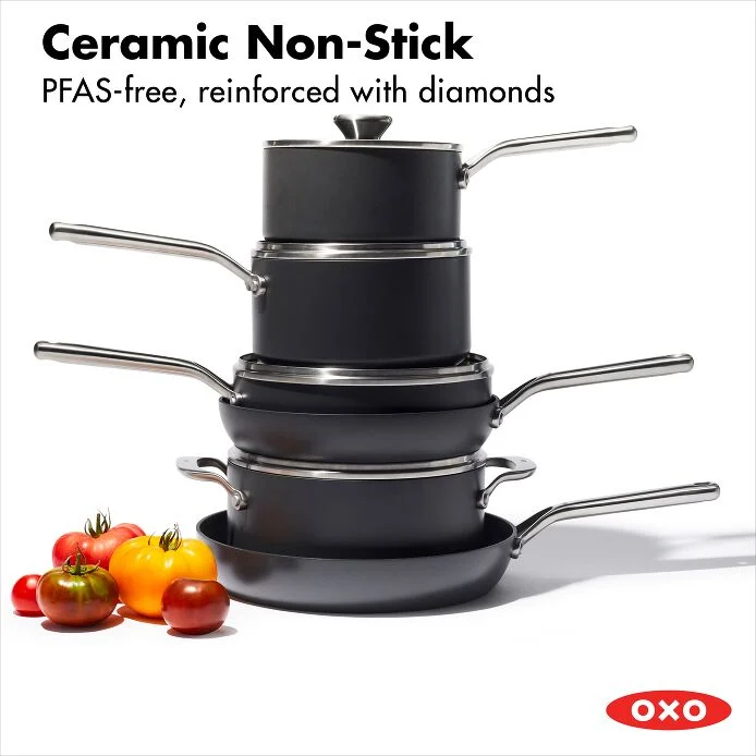 OXO Ceramic Professional Non-Stick 10-Piece Cookware Set