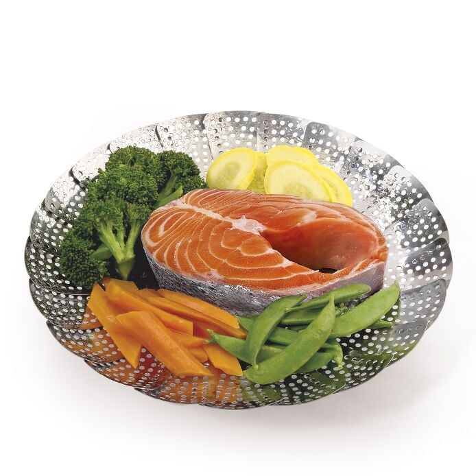 Stainless Steel Steamer with Extendable Handle